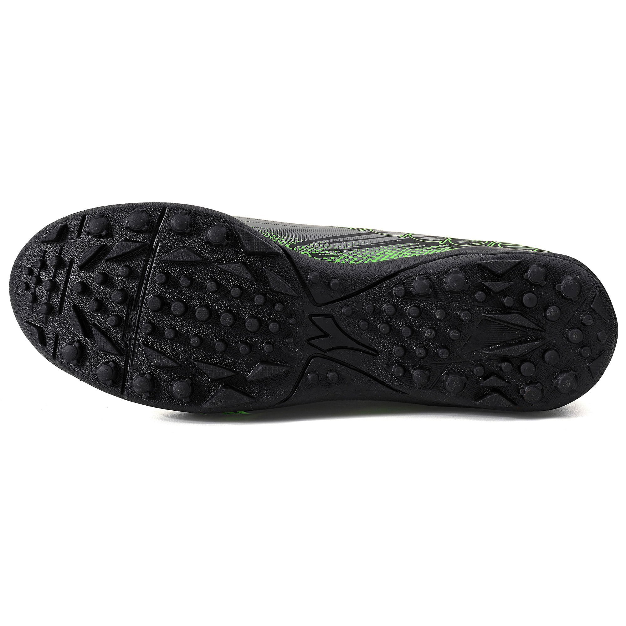 Chuteira Diadora Masculina Squadra III Society Preto e Branco Preto/Verde 3