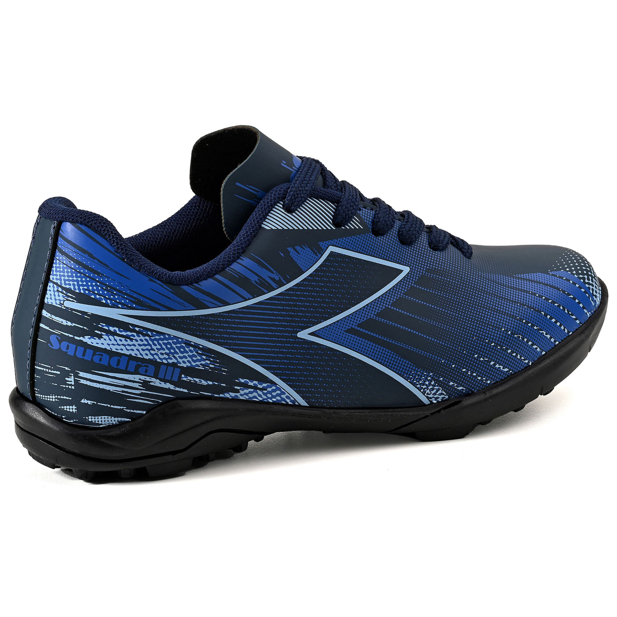 Chuteira Diadora Unissex Squadra III Infantil Society Marinho Azul/Prata 2