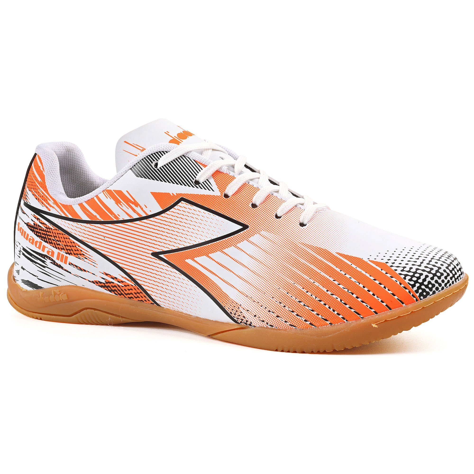 Chuteira Infantil Diadora Squadra III Futsal Branco