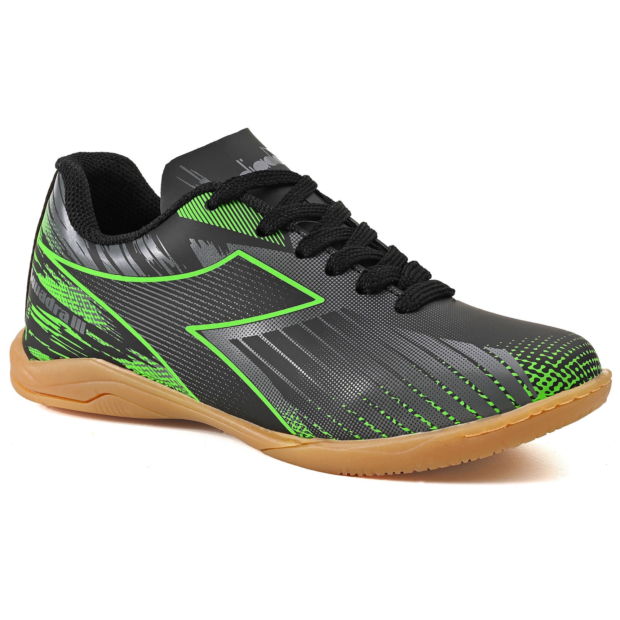 Chuteira Diadora Unissex Squadra III Infantil Futsal Preto