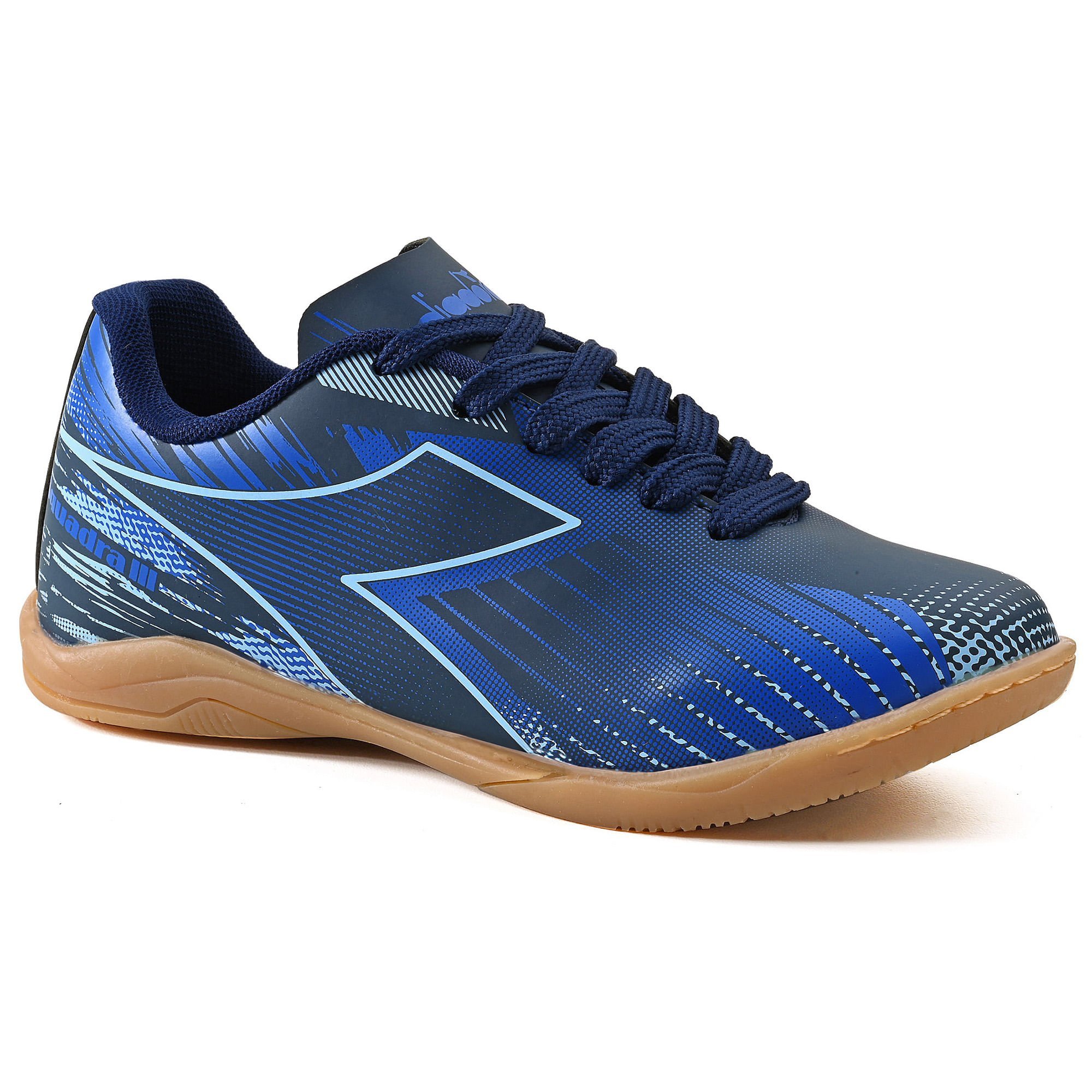 Chuteira Diadora Unissex Squadra III Infantil Futsal Marinho