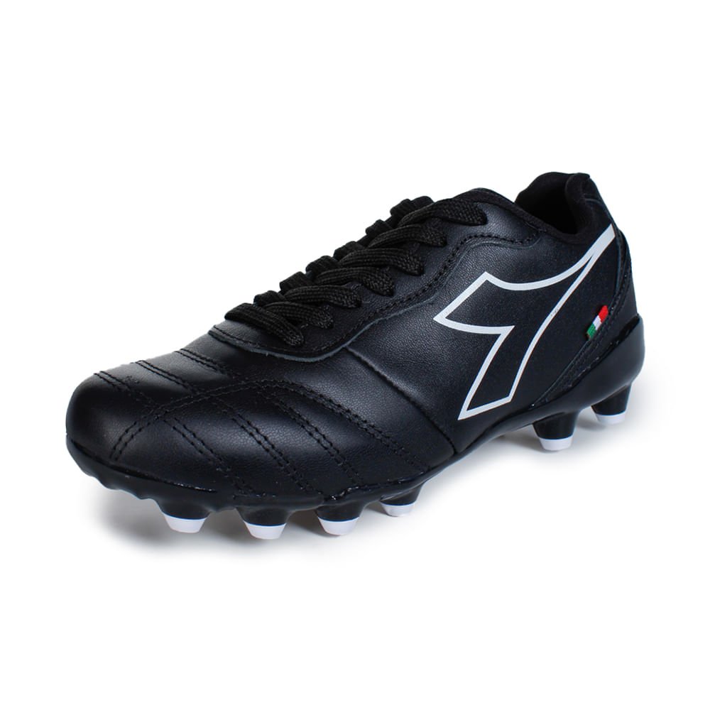 Chuteira Unissex Diadora Calcio Campo Preto e Branco Preto 2