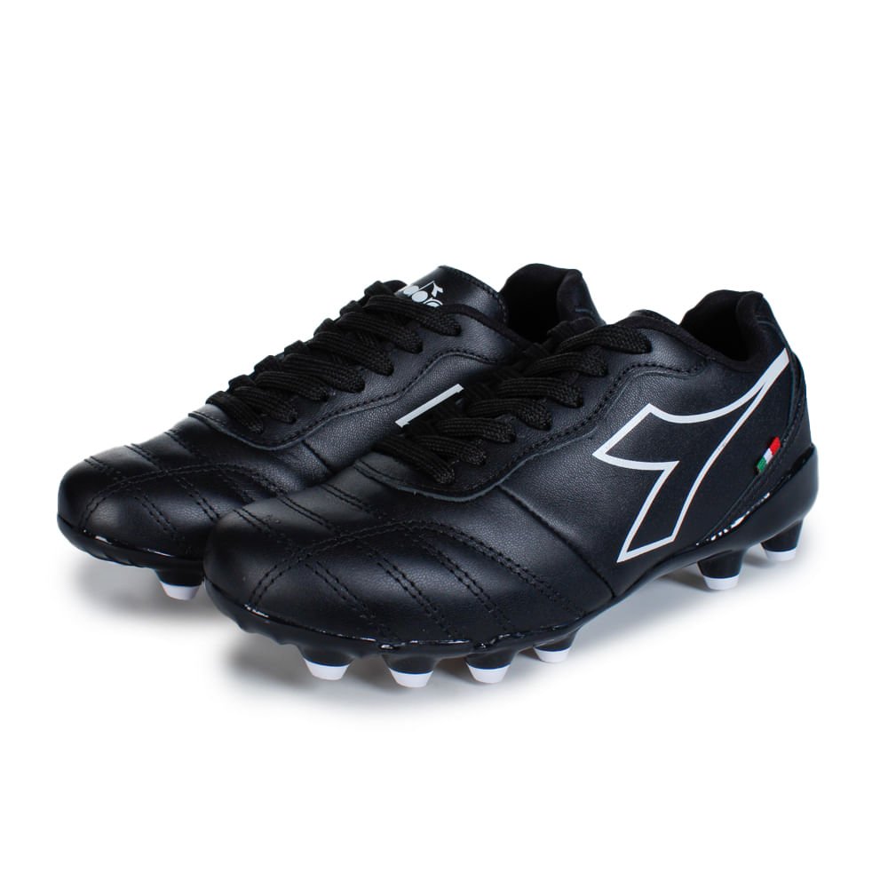 Chuteira Unissex Diadora Calcio Campo Preto e Branco Preto 5