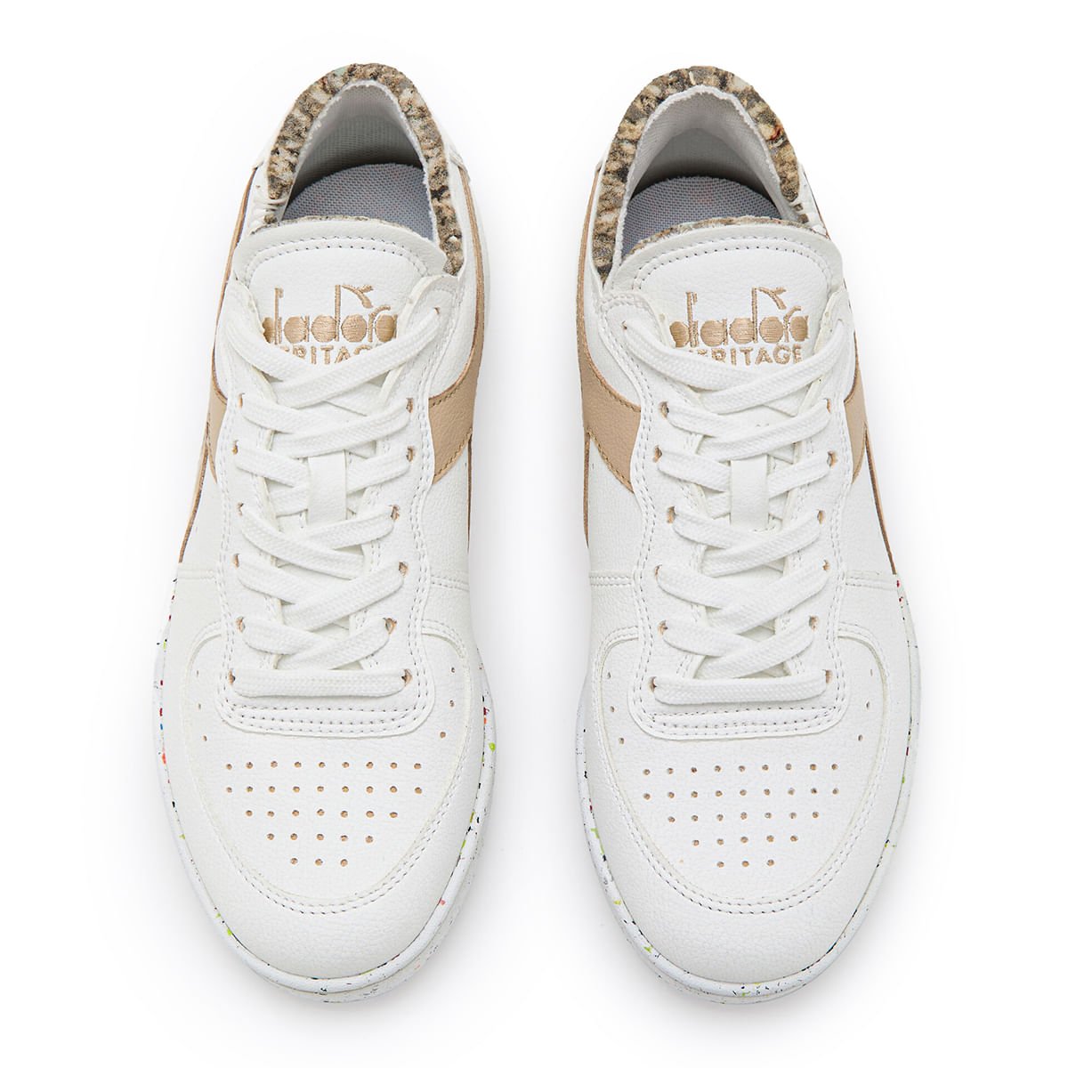 Tênis Casual Unissex Diadora Mi Basket Row Cut 2030 Branco Branco 5
