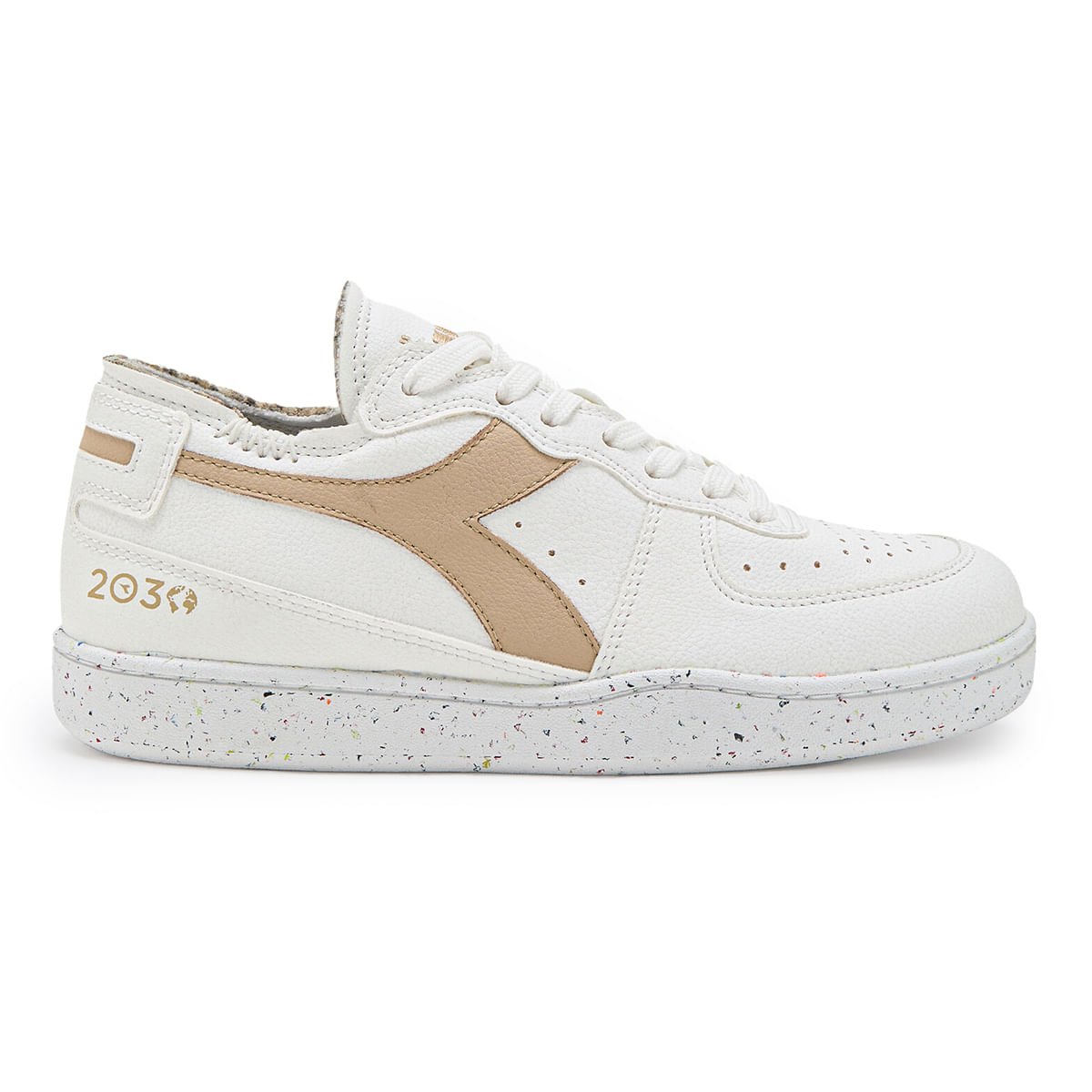 Tênis Casual Unissex Diadora Mi Basket Row Cut 2030 Branco Branco 1