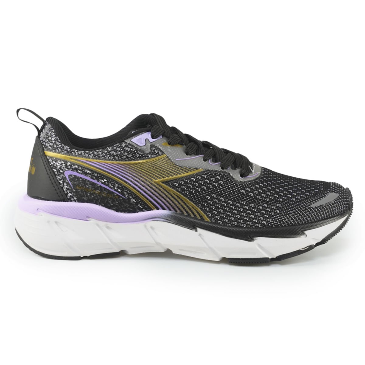 Tênis Esportivo Unissex Diadora Spartacus II Preto e Lilás