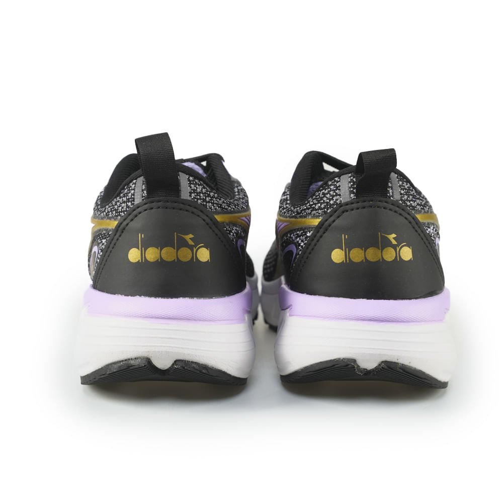 Tênis Esportivo Unissex Diadora Spartacus II Preto e Lilás Preto 6