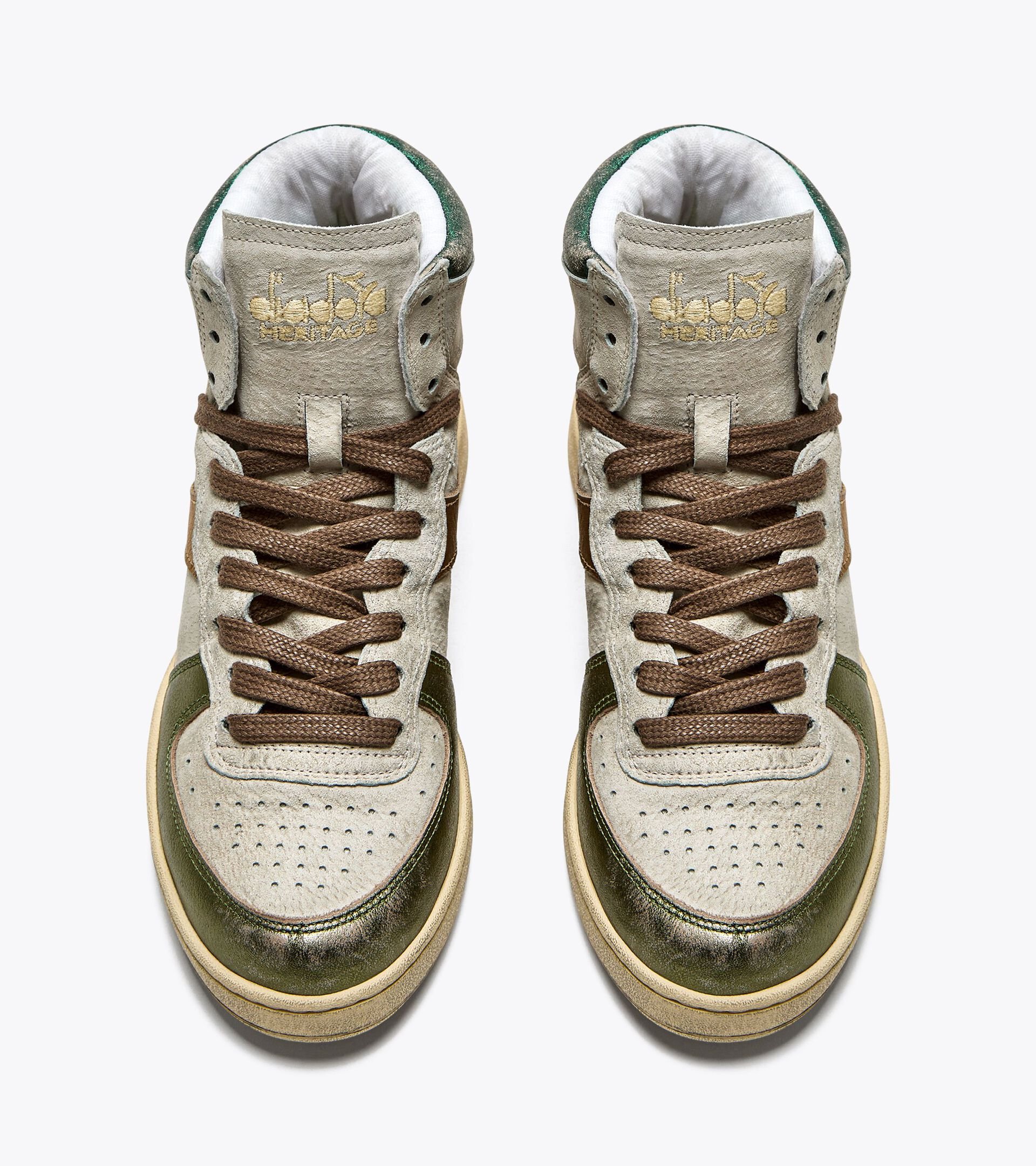 Tênis Diadora MI Basket Metal Pigskin Used Feminino Bege 4