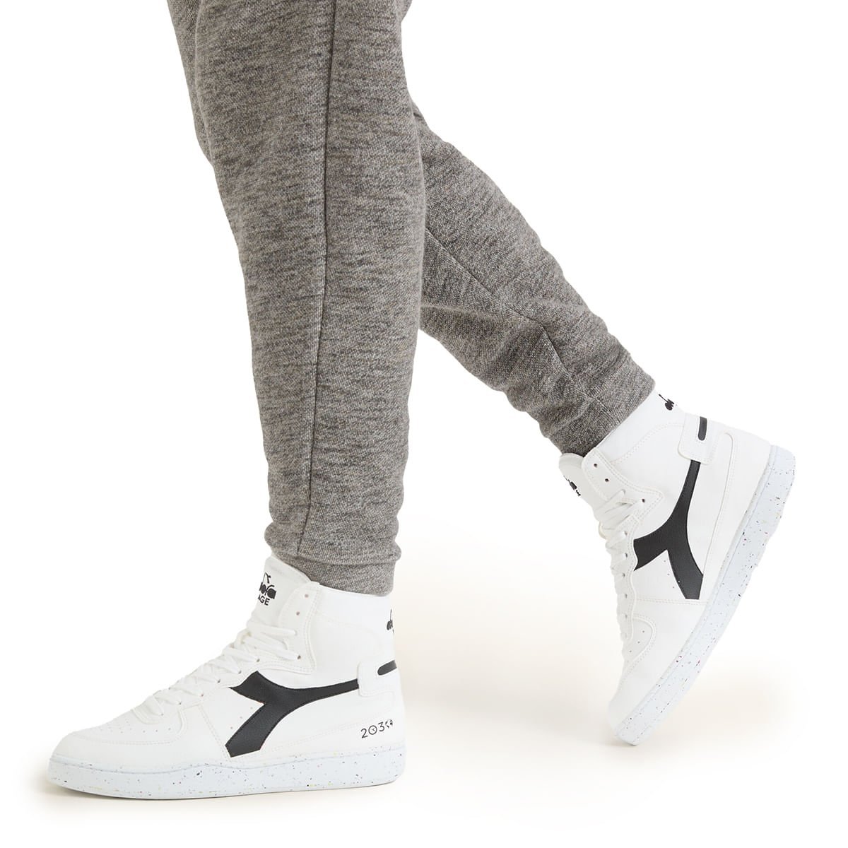 Tênis Casual Unissex Diadora Mi Basket 2030 Branco Branco 2