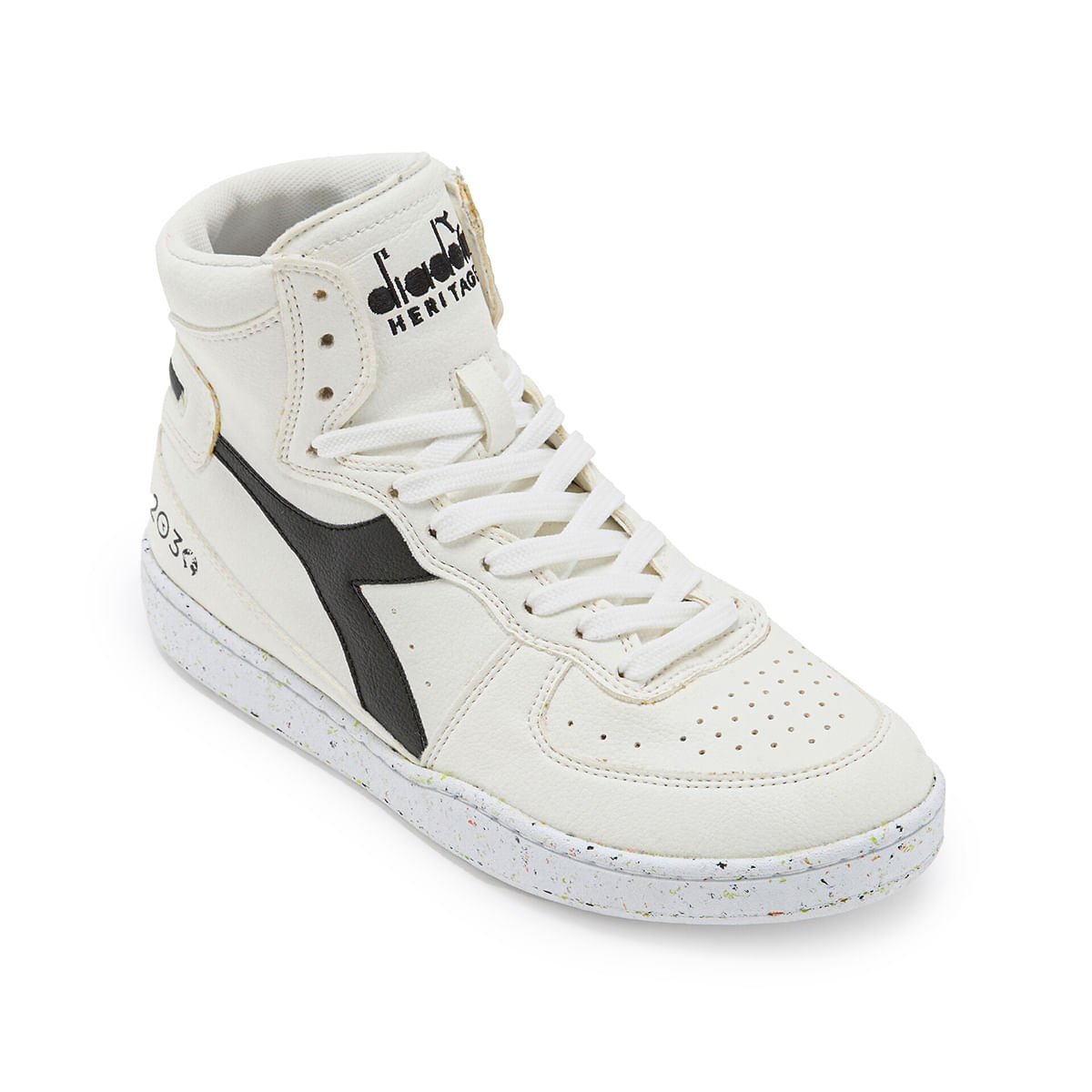 Tênis Casual Unissex Diadora Mi Basket 2030 Branco Branco 3
