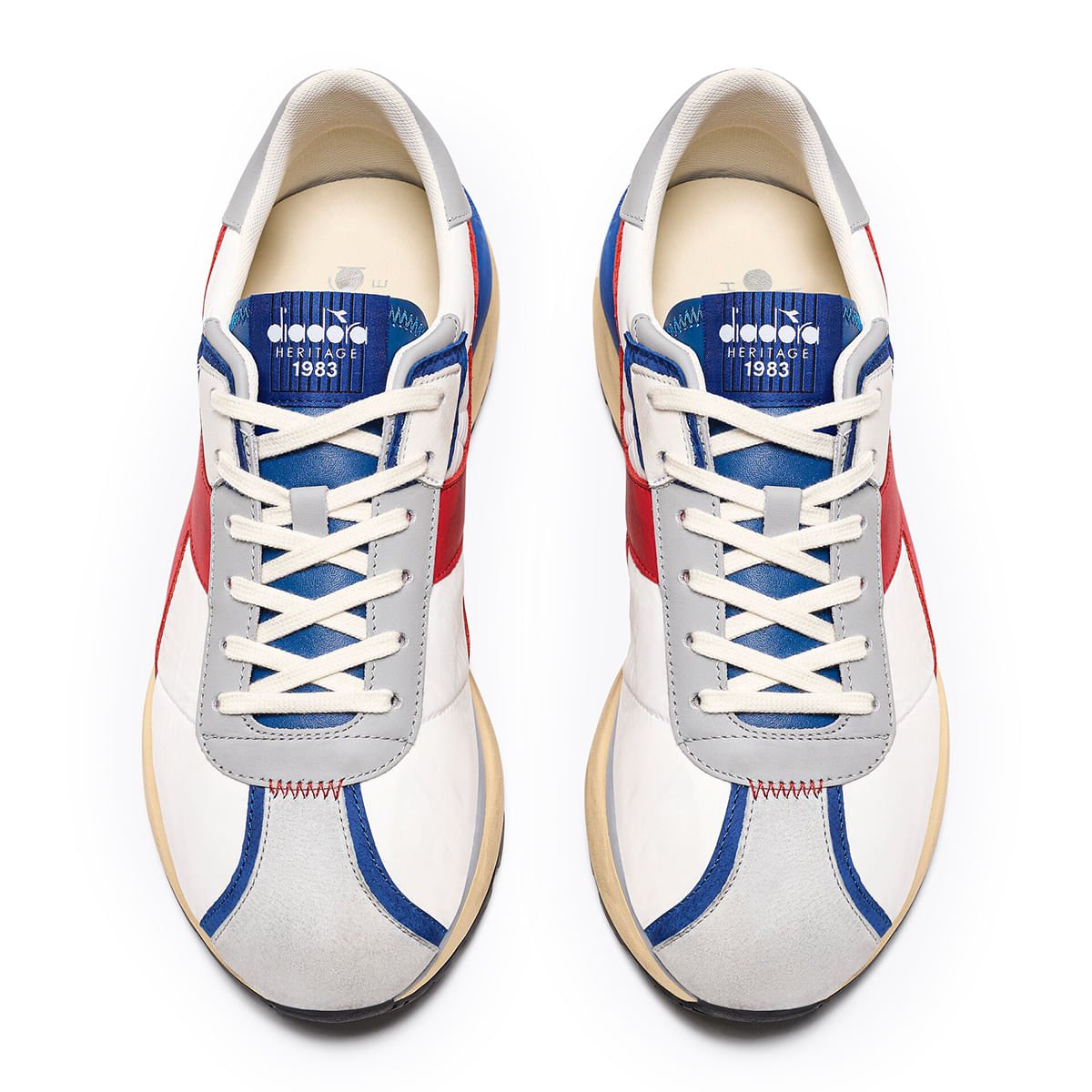 Tênis Casual Diadora Mercury Elite Branco e Vermelho Unissex