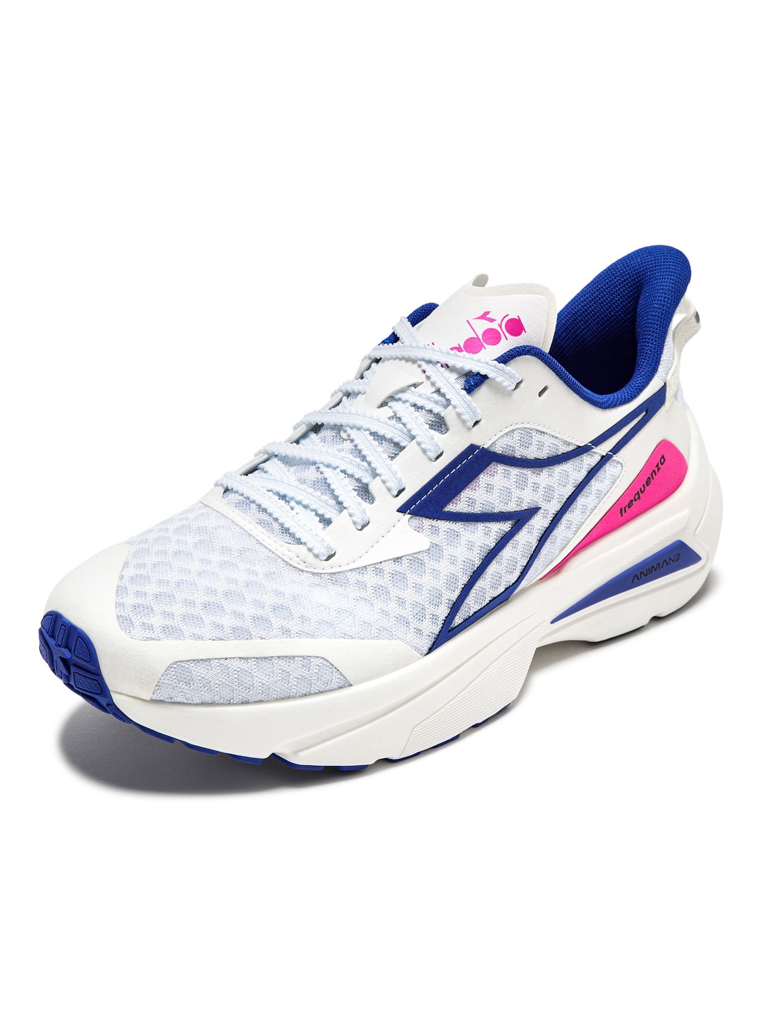 Tênis Corrida Masculino Diadora Frequenza Branco Branco/Azul