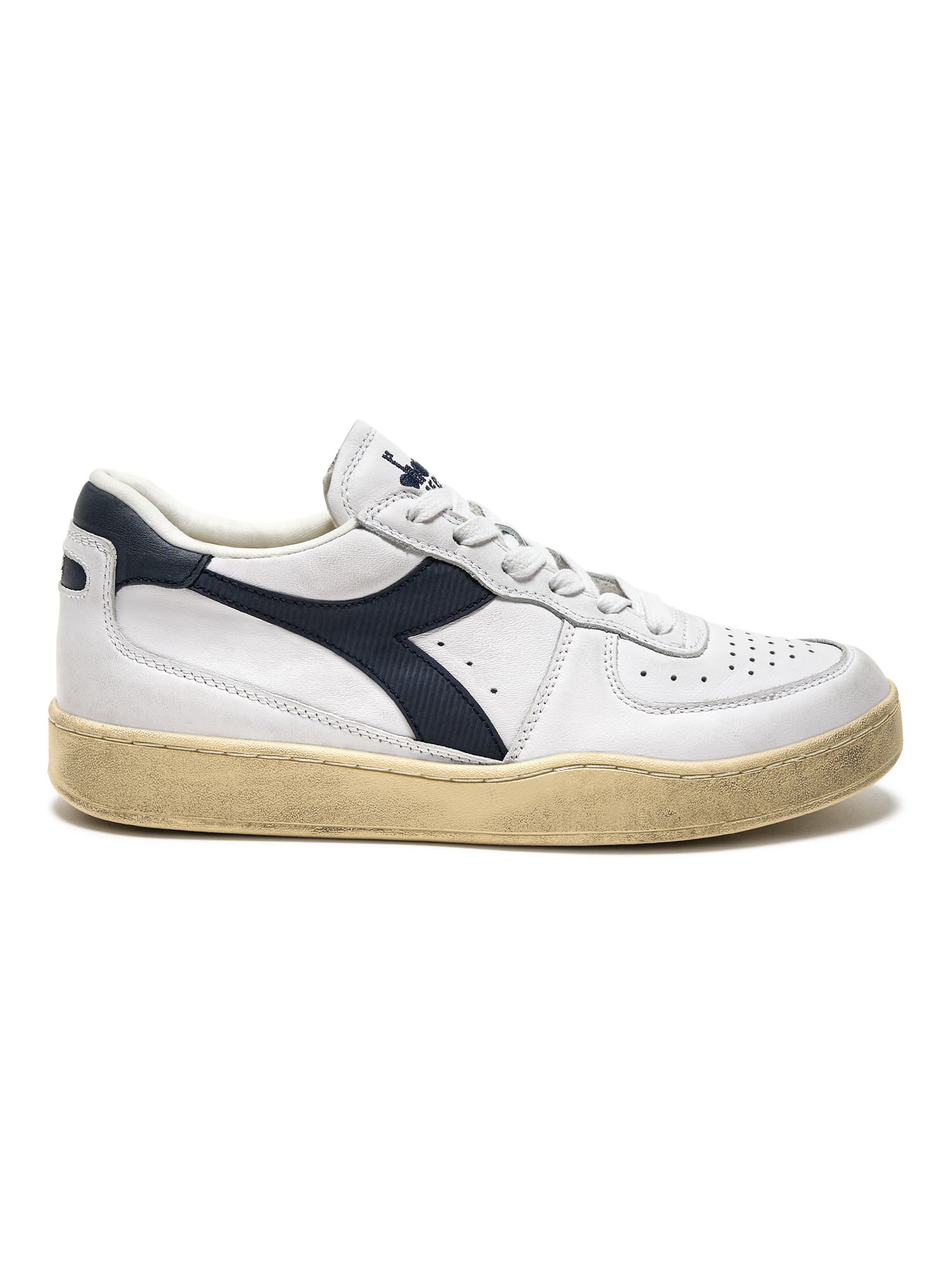 Tênis Casual Unissex Diadora MI Basket Low Used Branco Branco 1