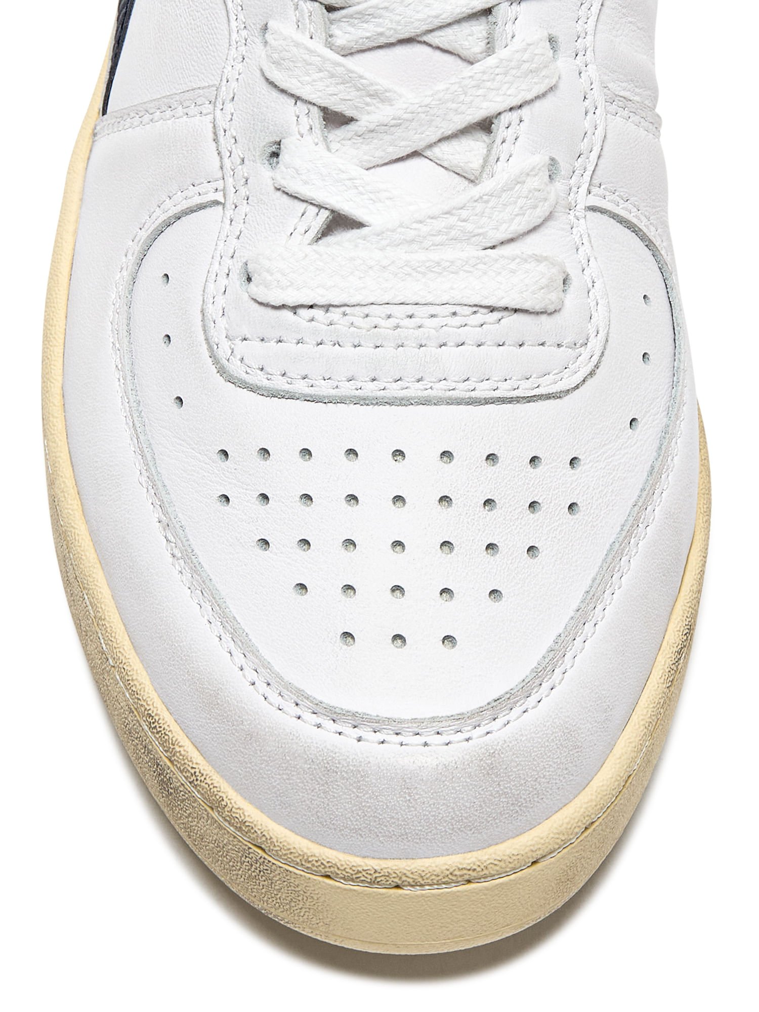 Tênis Casual Unissex Diadora MI Basket Low Used Branco Branco 4