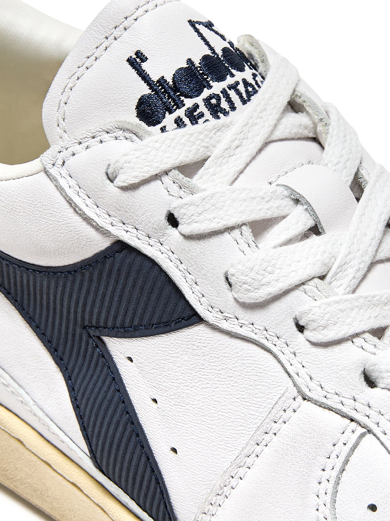 Tênis Casual Unissex Diadora MI Basket Low Used Branco Branco 5