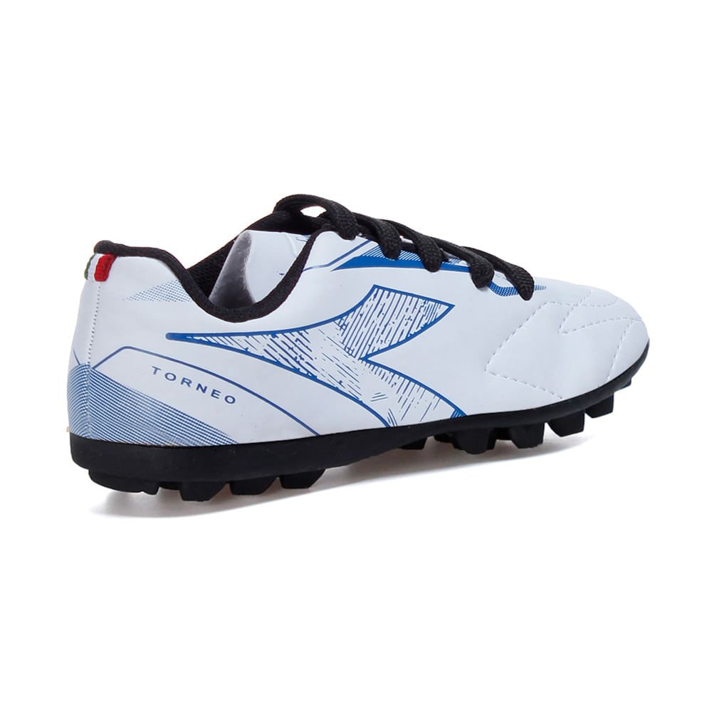 Chuteira Infantil Diadora Torneo Society Branco e Azul Branco 2
