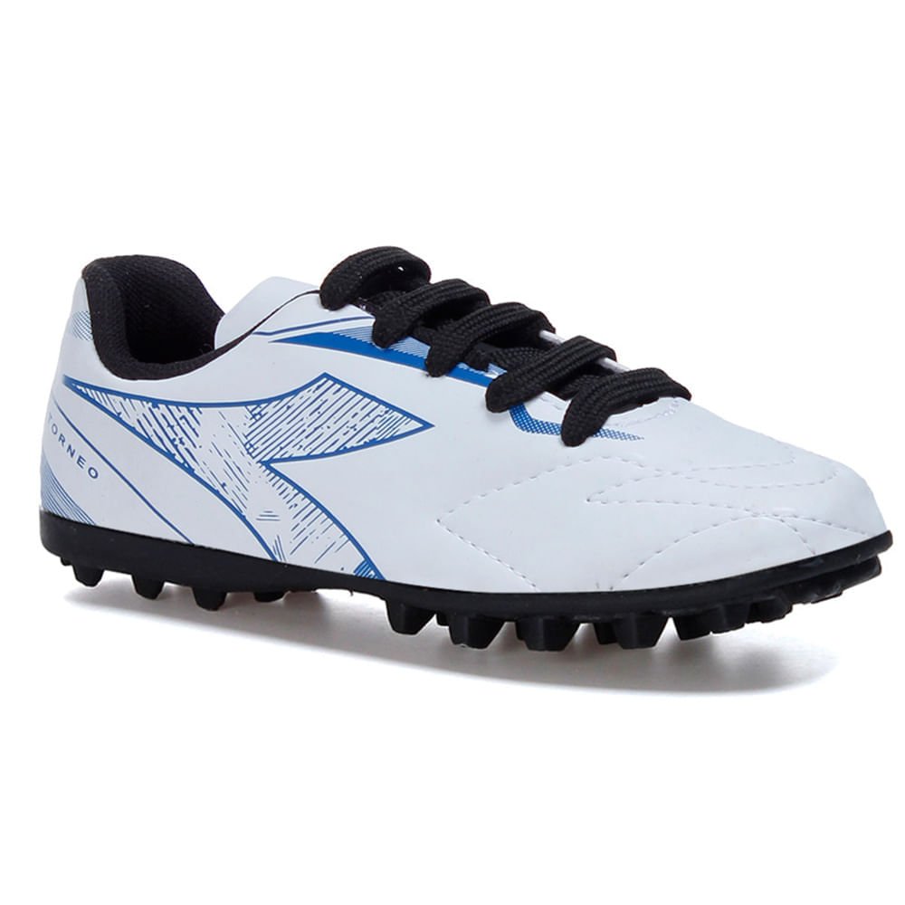 Chuteira Infantil Diadora Torneo Society Branco e Azul