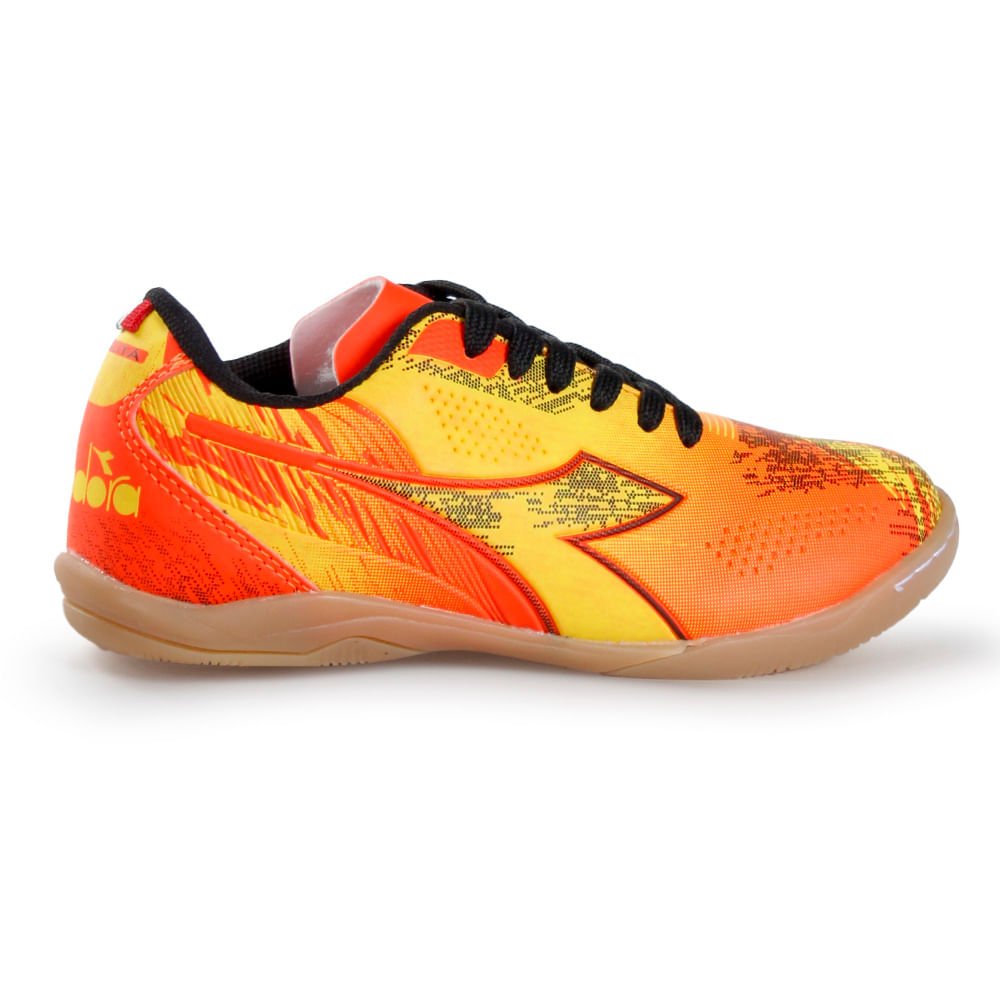 Chuteira Infantil Diadora Agilitá Futsal Laranja e Amarelo Laranja 4