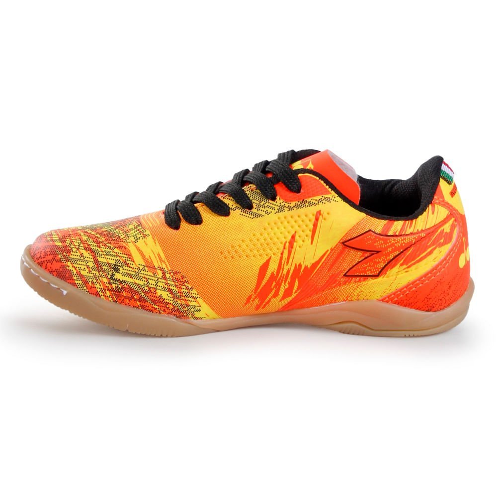 Chuteira Infantil Diadora Agilitá Futsal Laranja e Amarelo Laranja 2
