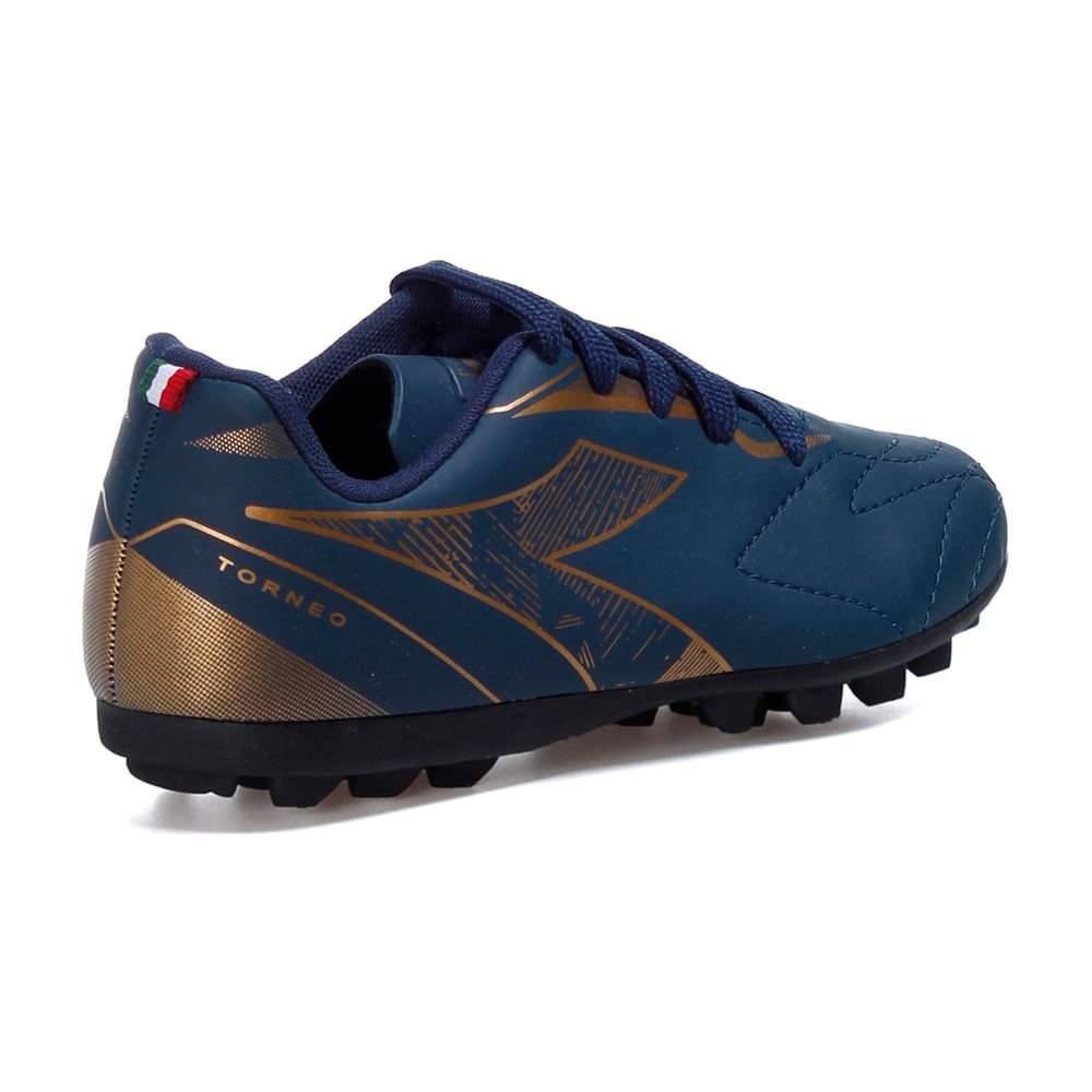 Chuteira Infantil Diadora Torneo Society Marinho e Dourado Azul Marinho 2
