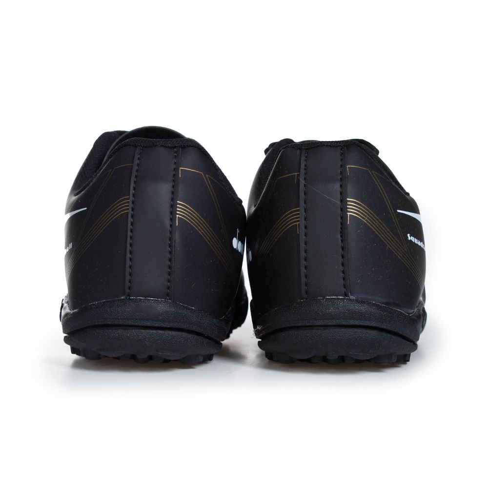 Chuteira Unissex Diadora Squadra II Society Preto e Dourado Preto/Dourado 5