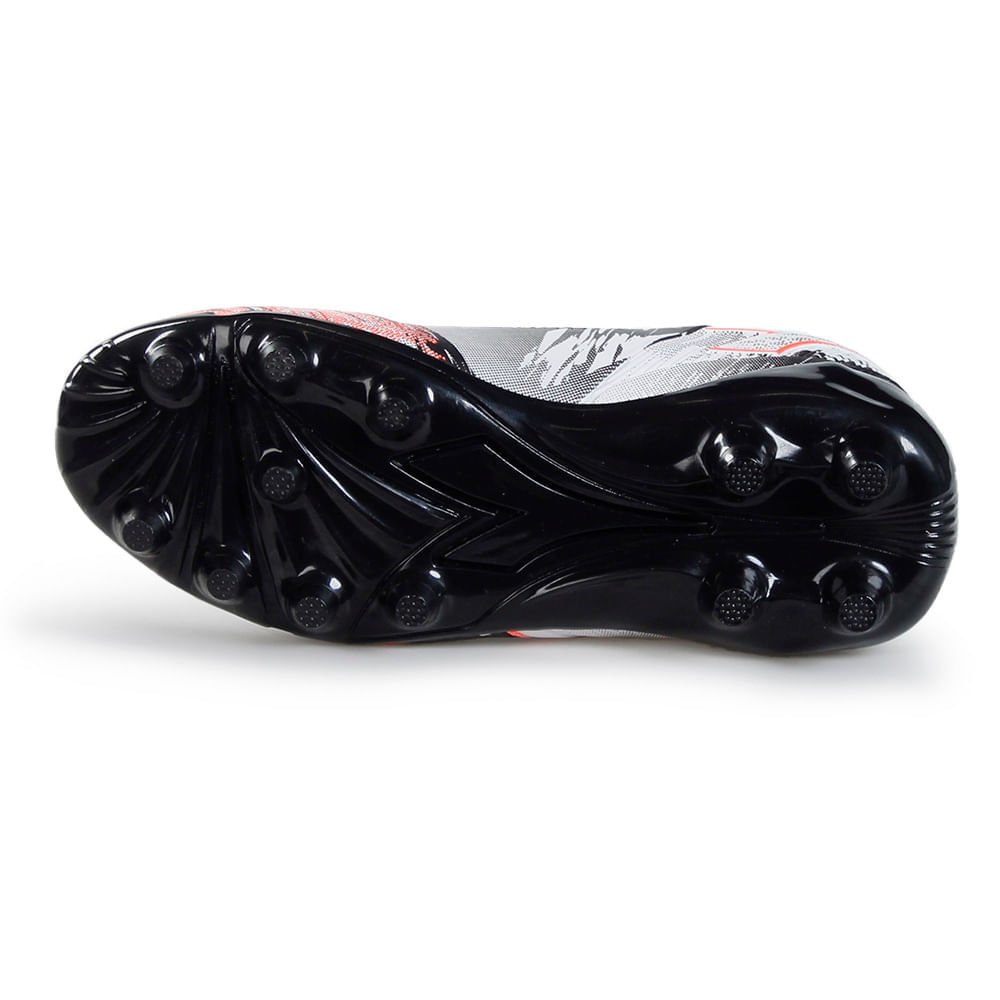 Chuteira Infantil Campo Diadora Agilitá Branco e Preto Branco 3