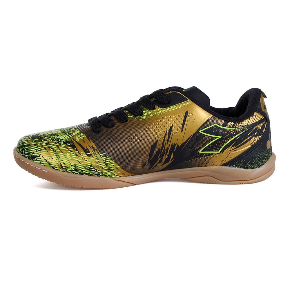 Chuteira Unissex Diadora Agilitá Futsal Preto e Dourado Preto 2