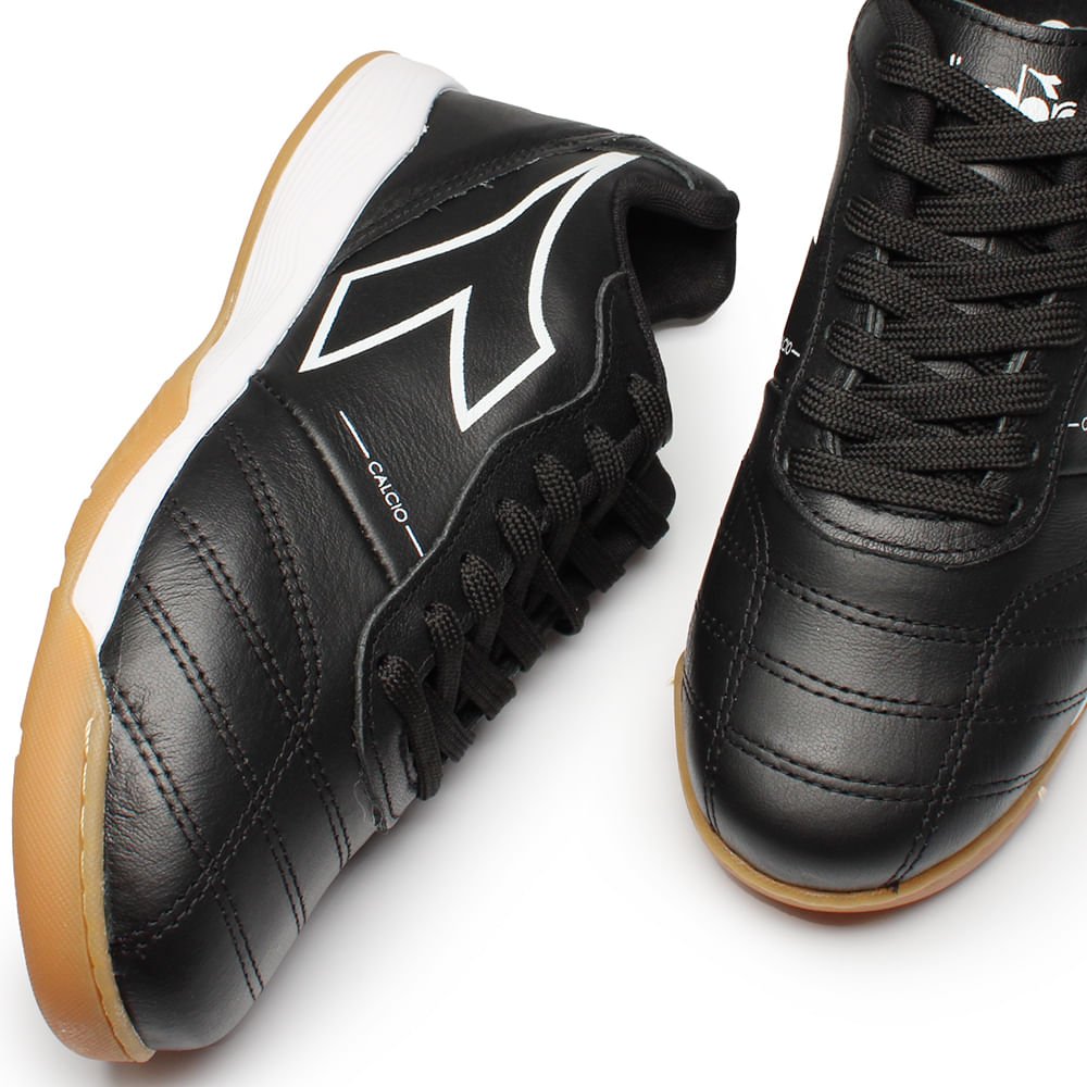 Chuteira Unissex Diadora Calcio Elite Futsal Preto e Branco Preto 3