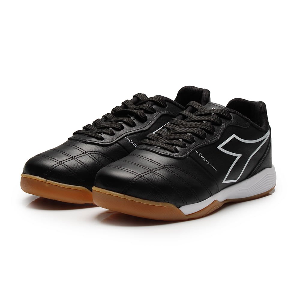 Chuteira Unissex Diadora Calcio Elite Futsal Preto e Branco Preto 5