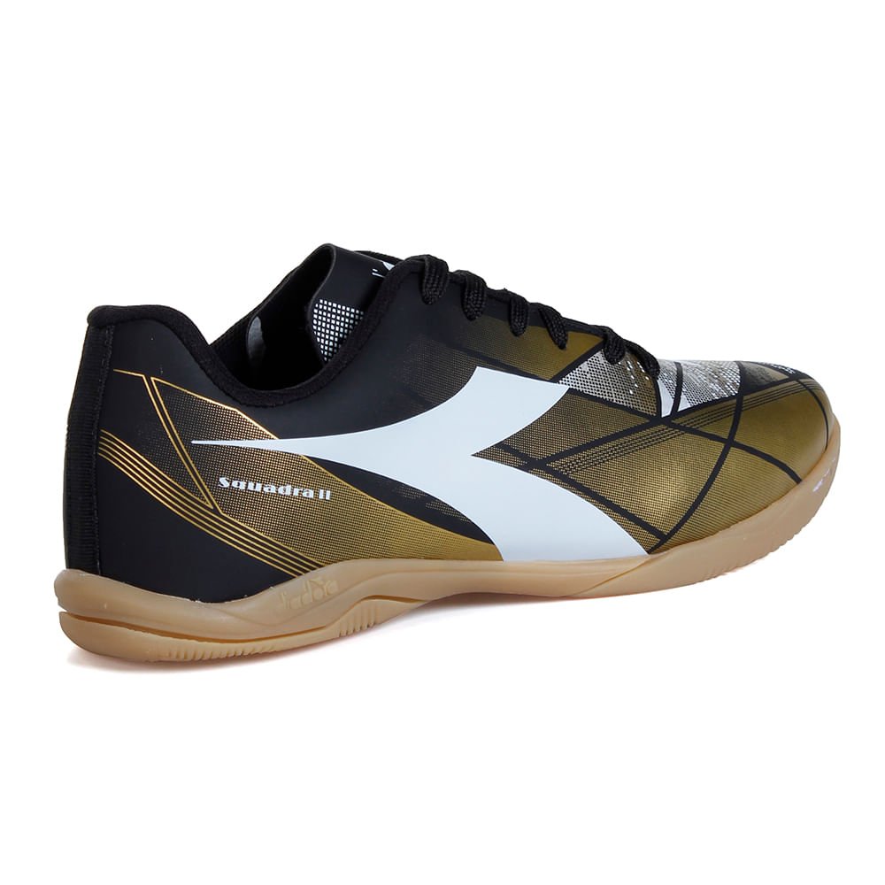 Chuteira Unissex Squadra II Futsal Preto e Dourado Dourado 4