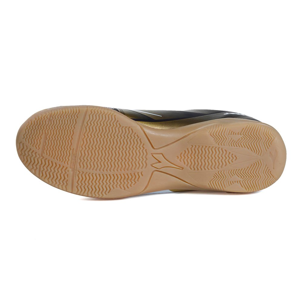 Chuteira Unissex Squadra II Futsal Preto e Dourado Dourado 5