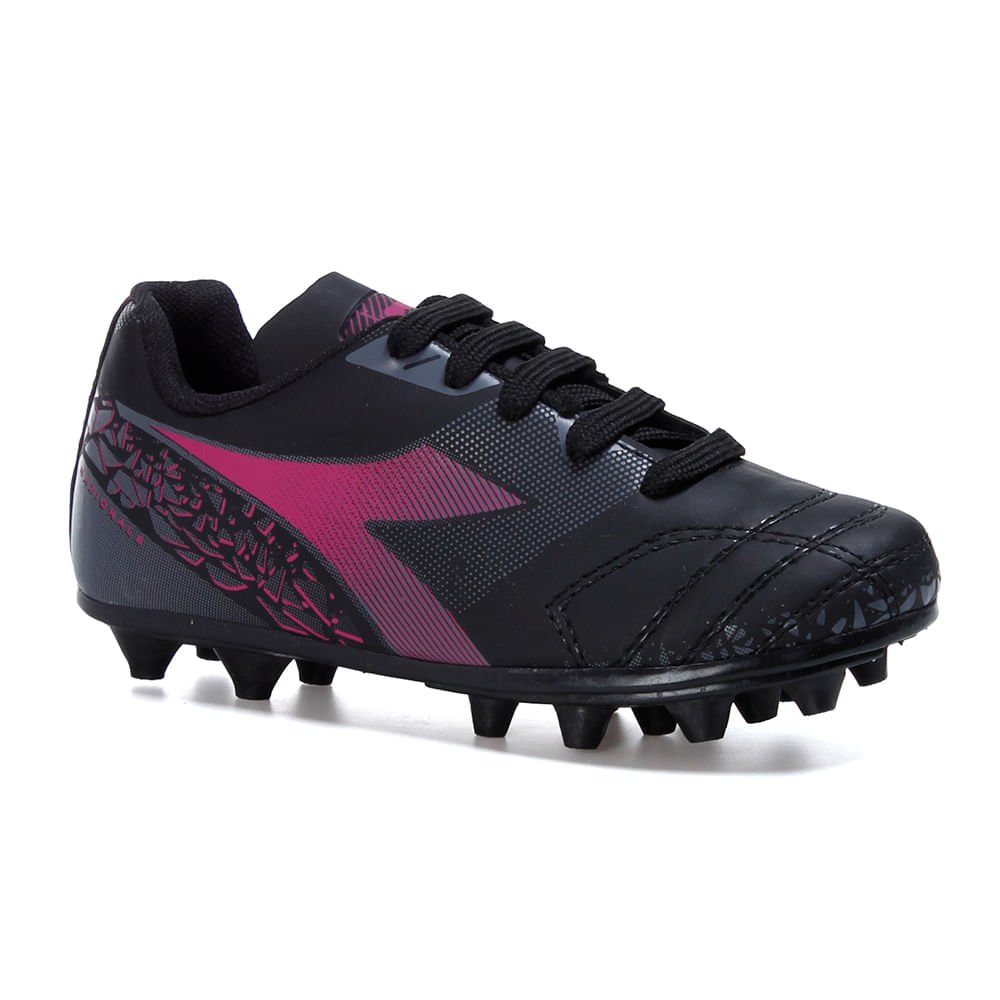 Chuteira Infantil Diadora Nazionale Campo Preto e Chumbo Preto 2