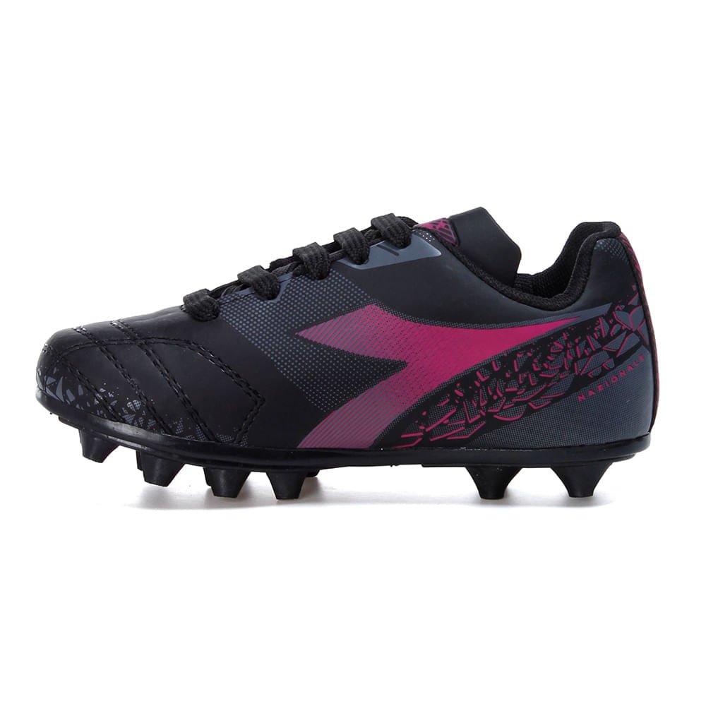 Chuteira Infantil Diadora Nazionale Campo Preto e Chumbo Preto 4