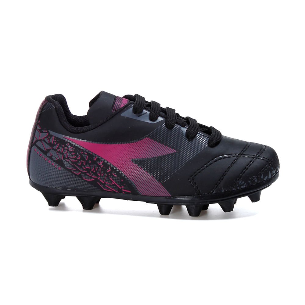 Chuteira Infantil Diadora Nazionale Campo Preto e Chumbo