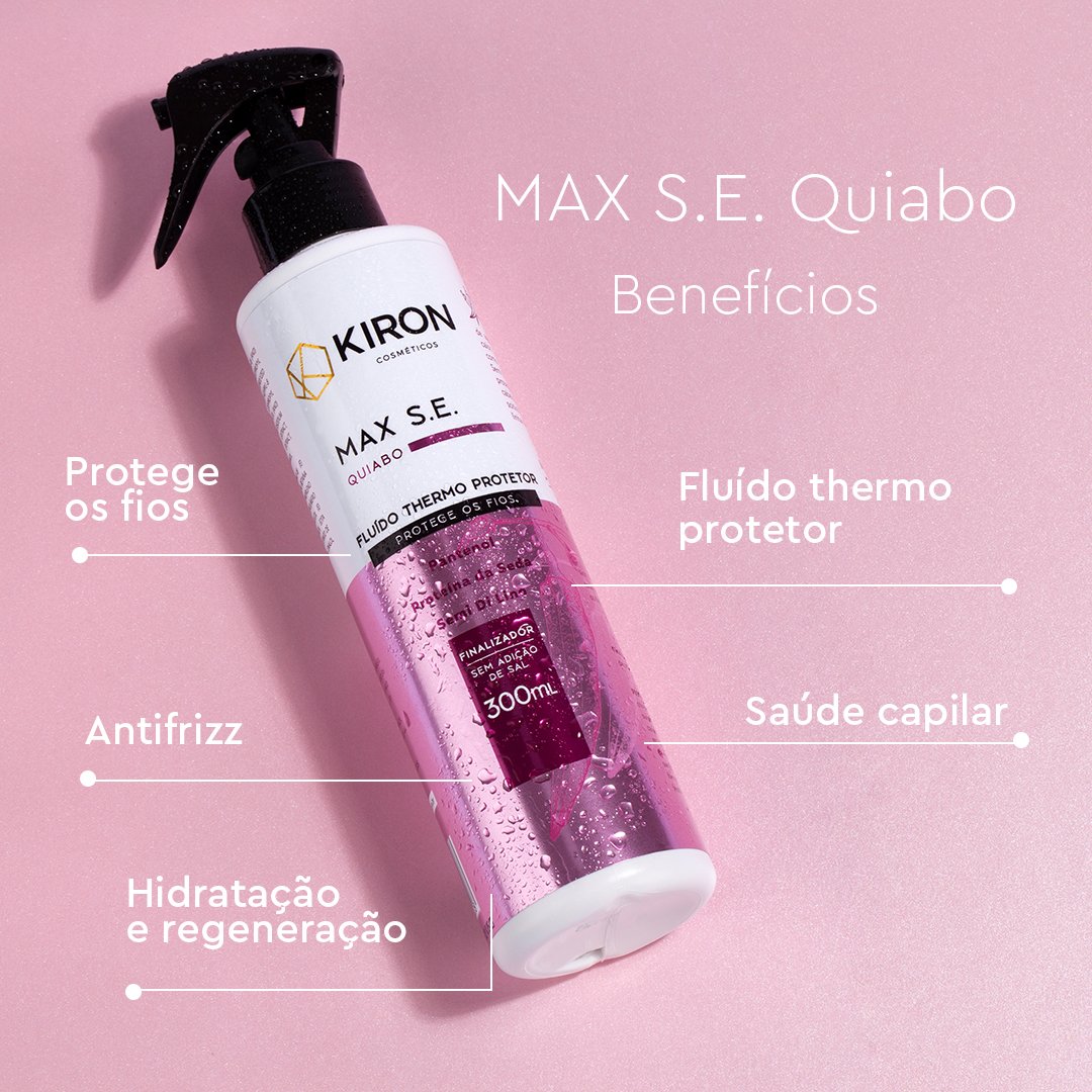 Fluido Thermo Protetor Quiabo MAX S.E. Pos Quimica Kiron cosmeticos 300ml 300ml 5