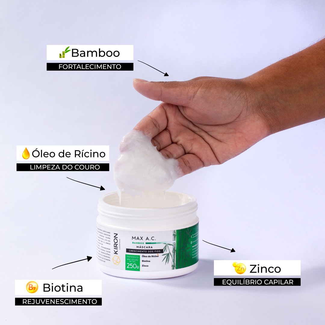 Mascara Bamboo MAX A.C. Crescimento dos Fios Kiron Cosmeticos 250g 250g 2