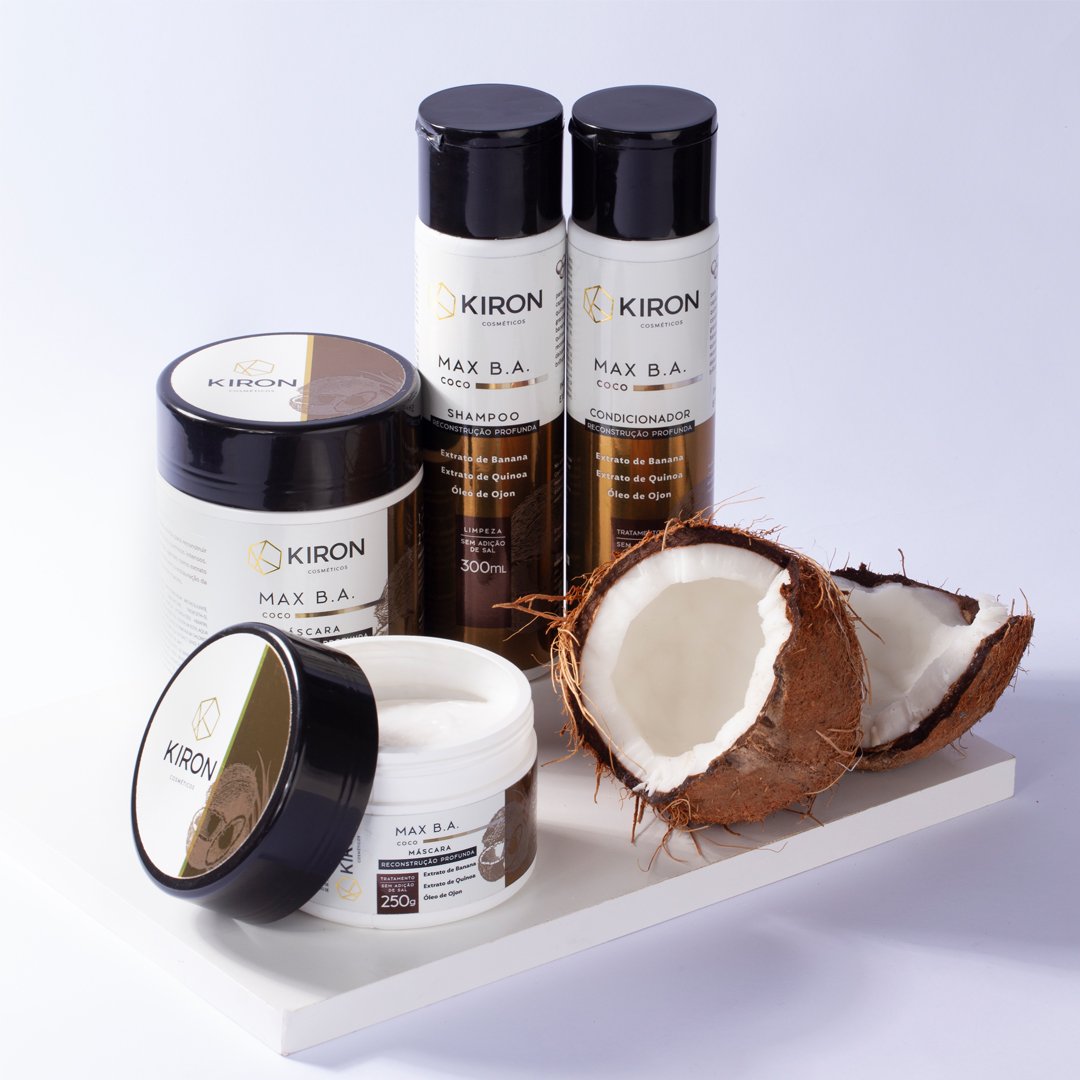 Condicionador Coco MAX B.A. Reconstrucao Profunda Kiron Cosmeticos 300ml 300ml 4