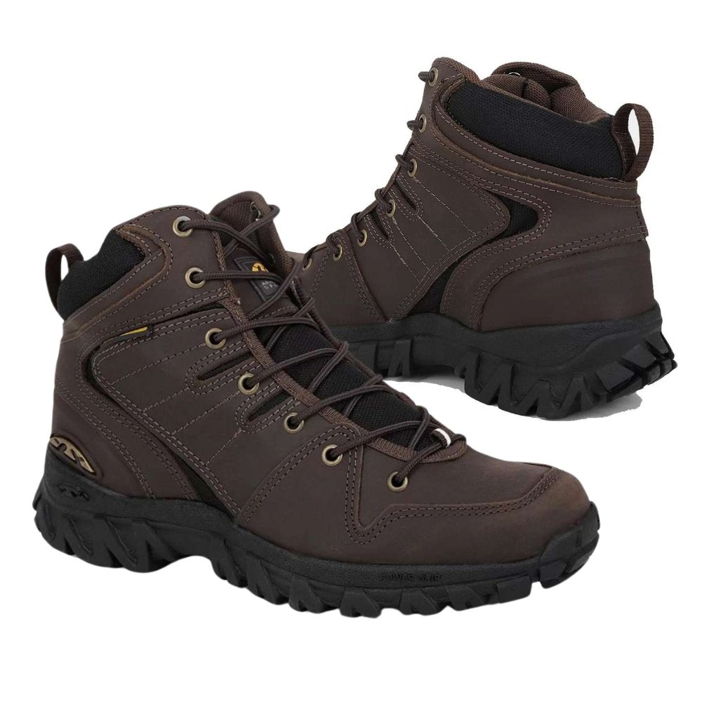 Bota Adventure Bull Terrier Swat Couro Masculina Marrom 6