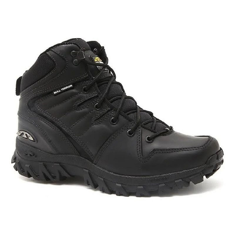 Bota Couro Bull Terrier Swat Masculina Preto Preto 2