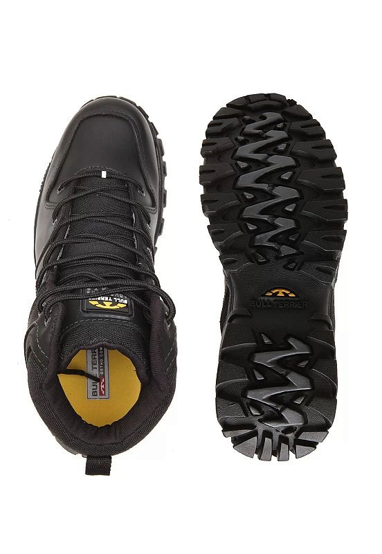 Bota Couro Bull Terrier Swat Masculina Preto Preto 5
