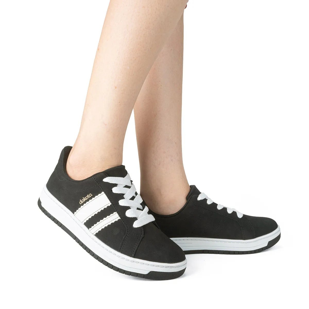 Tenis Dakota Casual Feminino Preto Preto 2