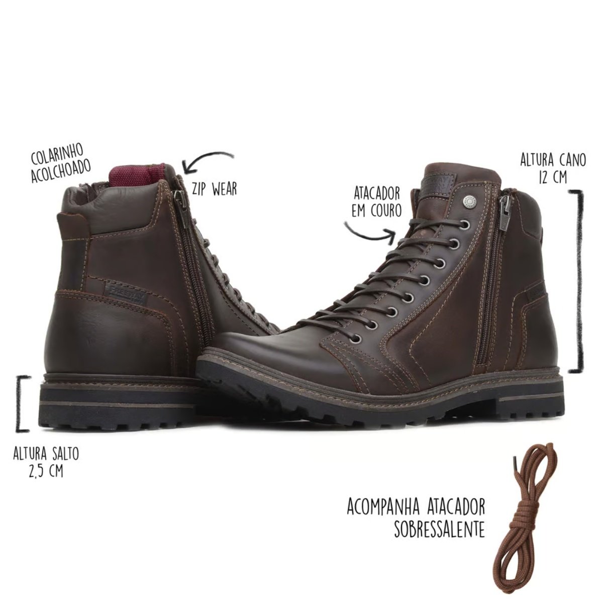 Coturno Freeway Absolut 1 Masculino Couro 3