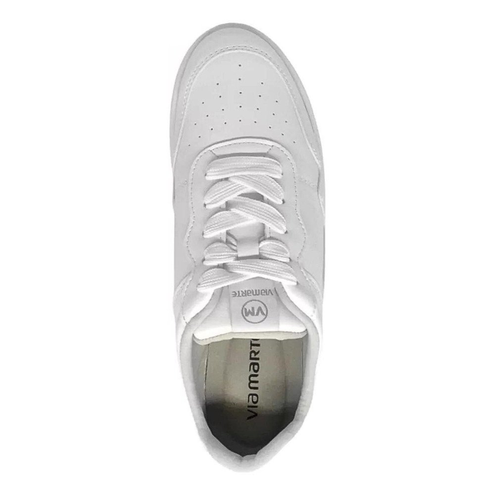 Tenis Feminino Via Marte Branco Casual Plataforma  Branco 3