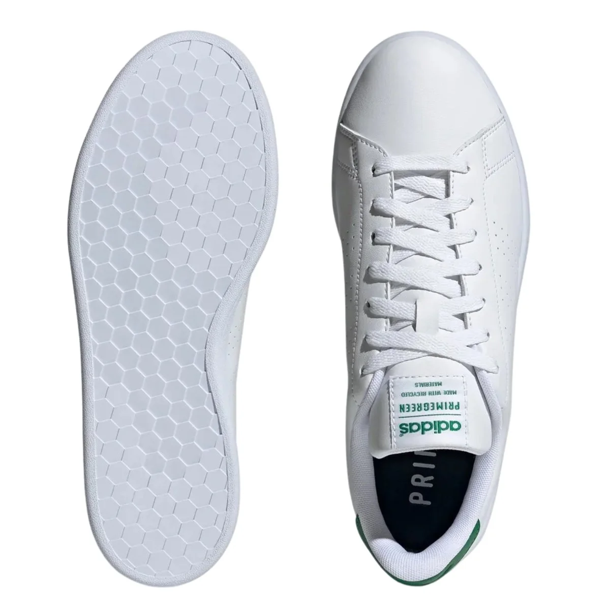 Tenis Adidas Advantage Masculino Branco/Verde 5