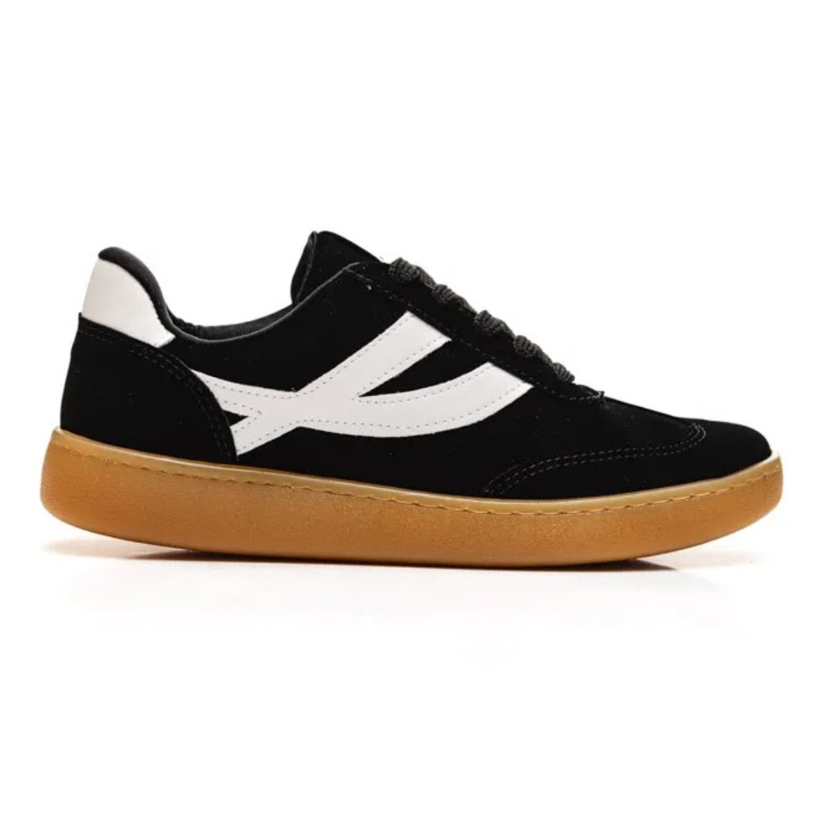 Tenis Via Marte Casual Feminino Flatform Preto Preto 1