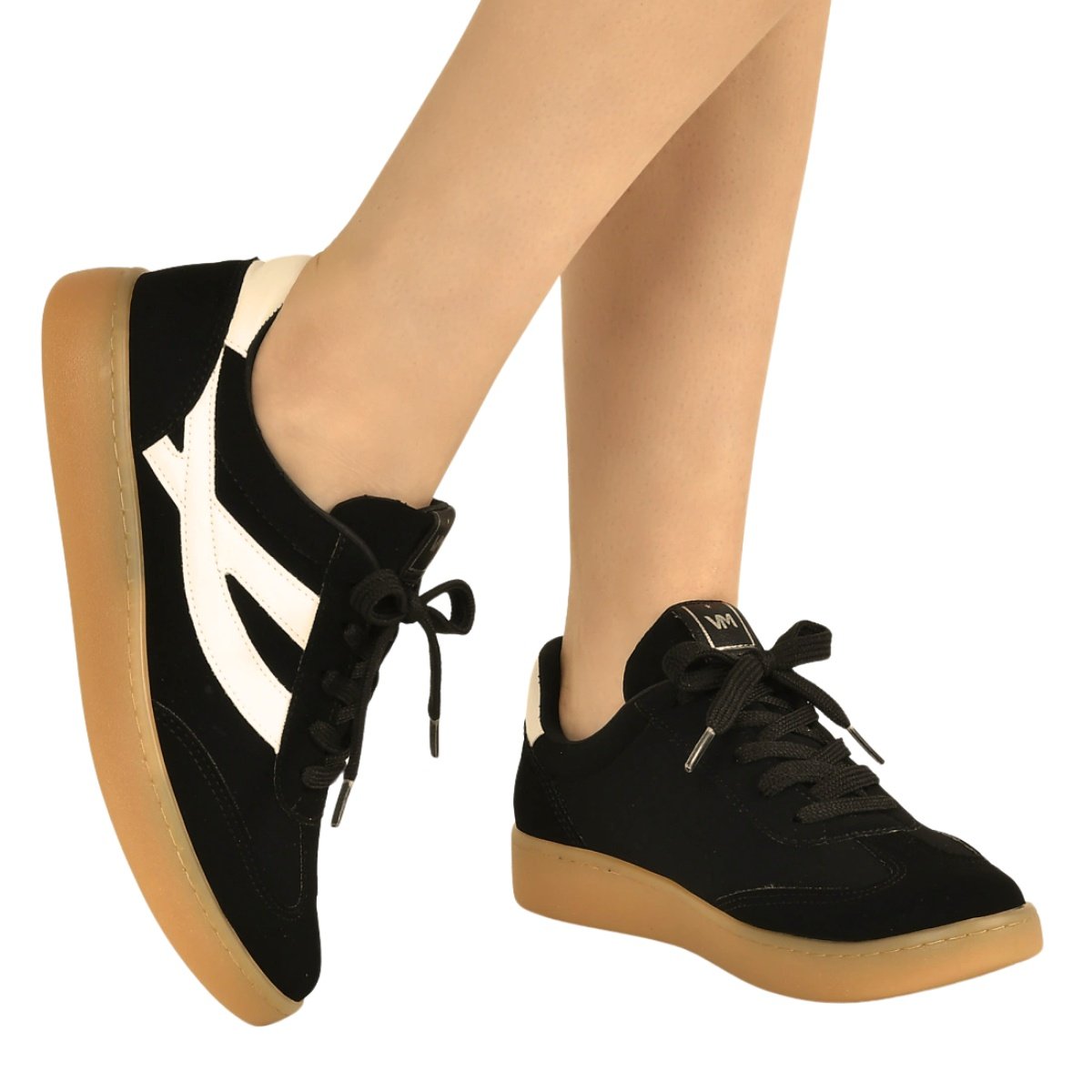 Tenis Via Marte Casual Feminino Flatform Preto Preto 5