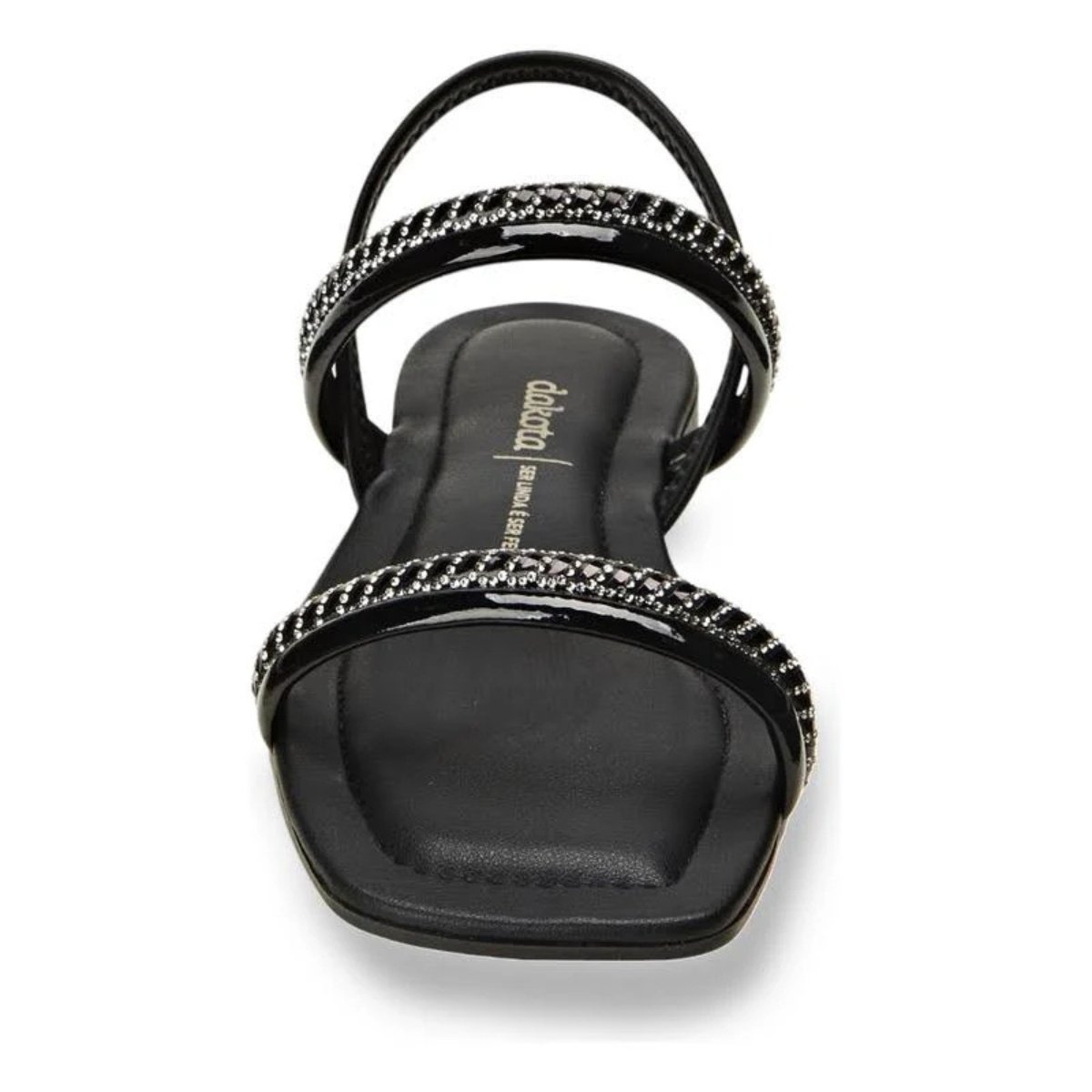 Sandalia Rasteira Dakota Feminina Preto Preto 6