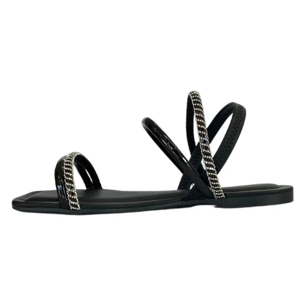 Sandalia Rasteira Dakota Feminina Preto Preto 7