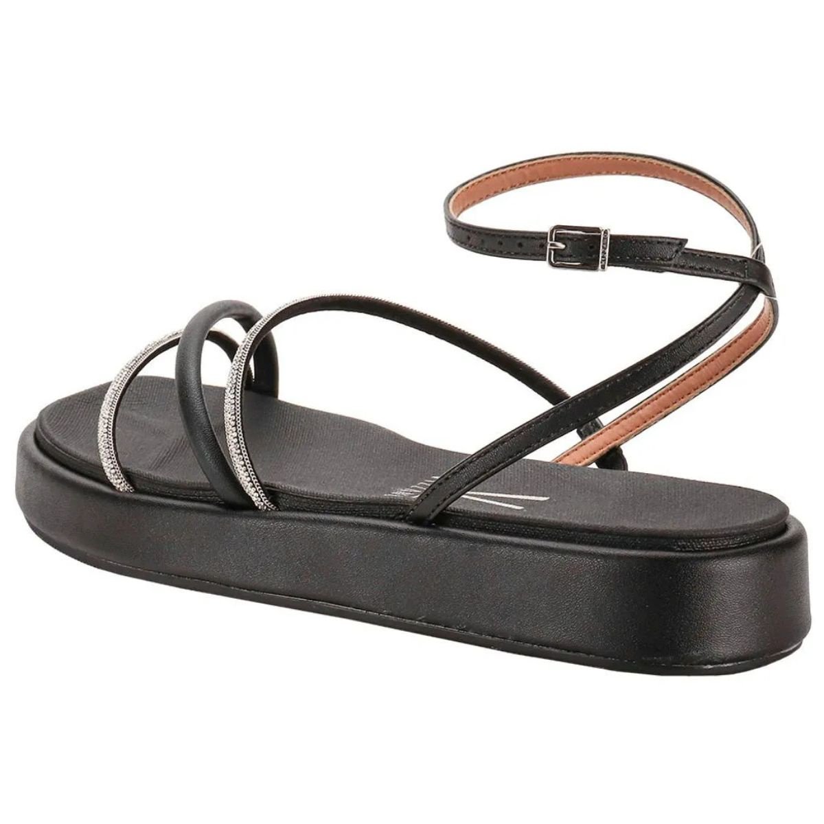 Sandalia Feminina Papete Vizzano Flatform Preto 5