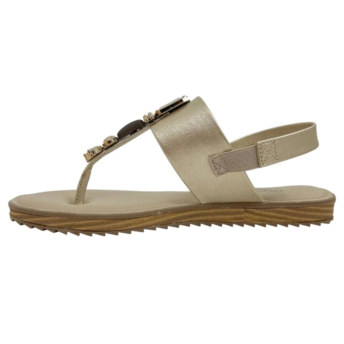 Sandalia Feminina Modare Casual Ultra Conforto Dourado 5